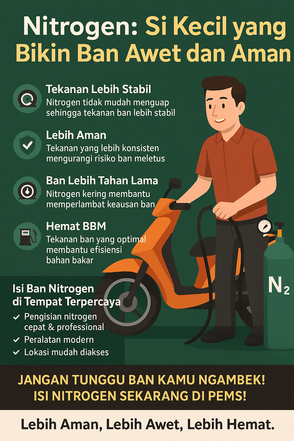 Gambar Artikel Nitrogen: Si Kecil yang Bikin Ban Awet dan Aman